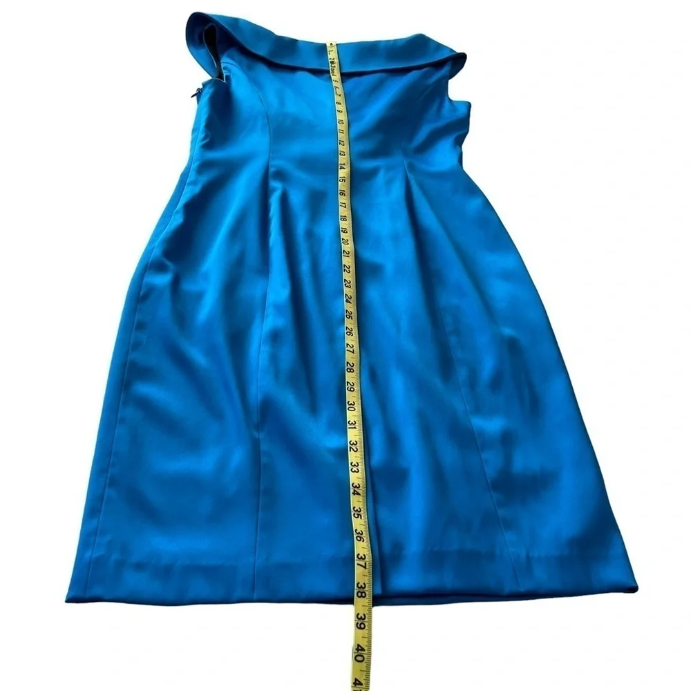 Jones New York Blue Sleeveless Sheath Dress Size 8